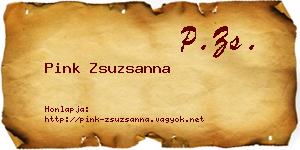 Pink Zsuzsanna névjegykártya