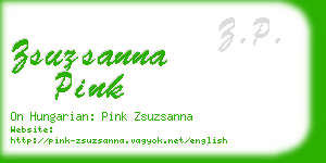 zsuzsanna pink business card